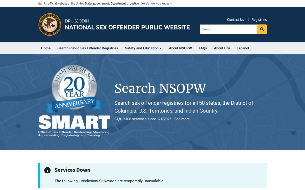 Walworth County sex offender lookup through the national registry search
